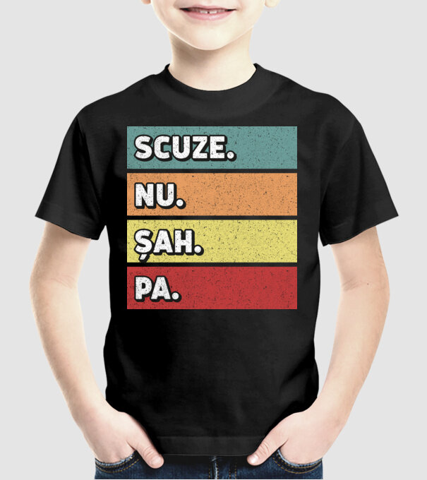 Sorry Cant Chess Bye model negru pe tricou