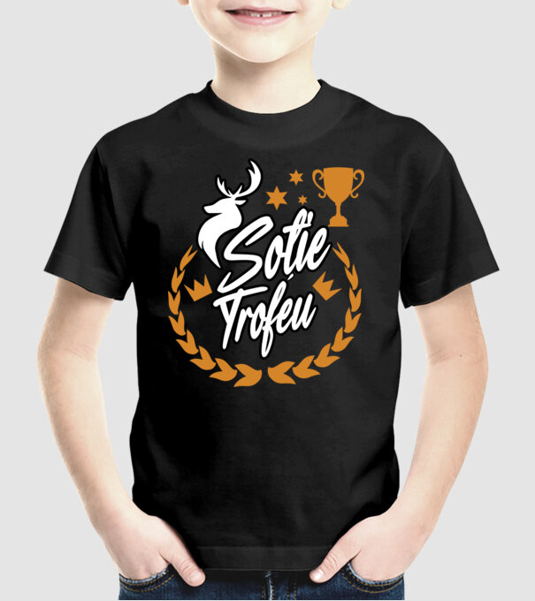 Soție trofeu model negru pe tricou