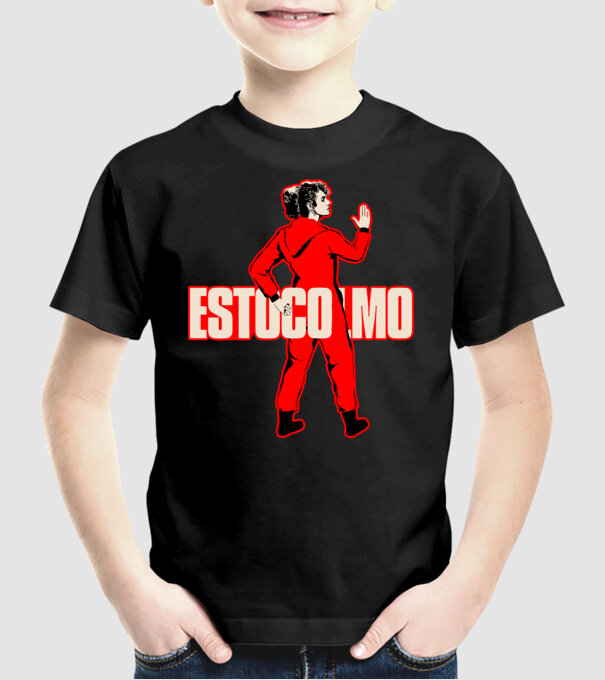 stockholm la casa de papel model negru pe tricou