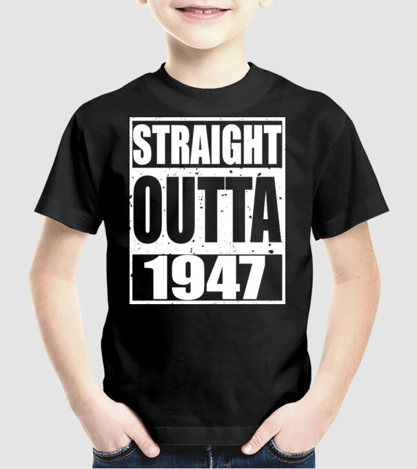 Straight Outta - 1947 model negru pe tricou