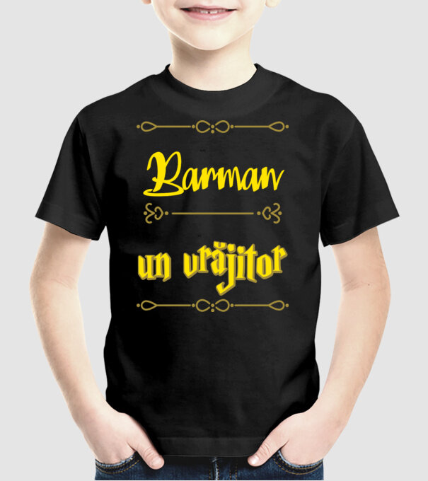 Sunt Barman, nu un vrăjitor model negru pe tricou