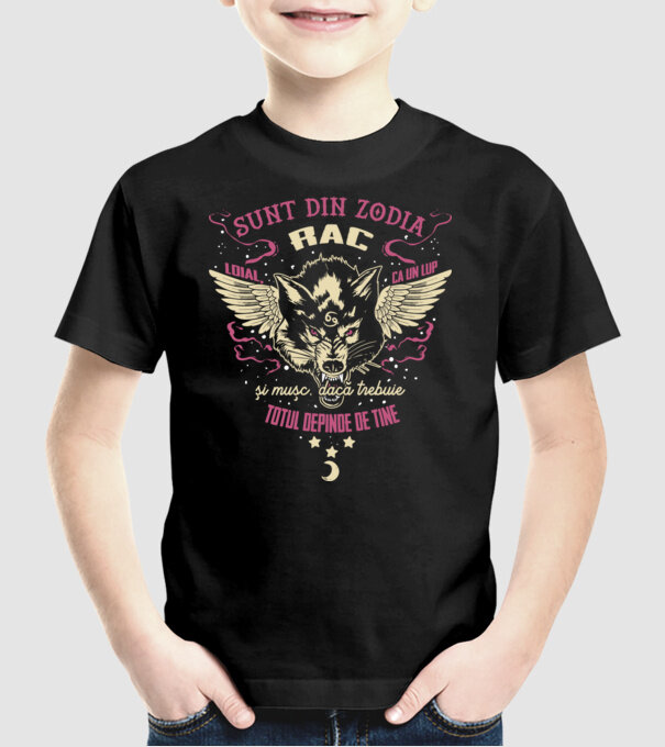 Rac model negru pe tricou