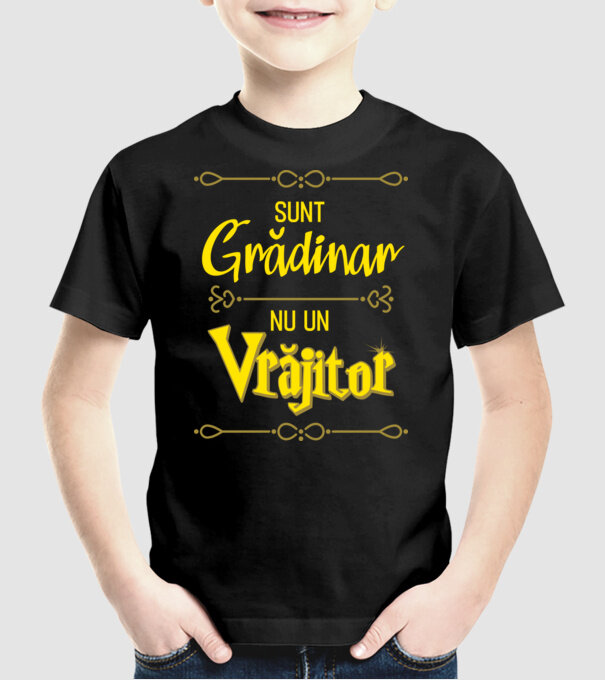 Sunt jucător grădinar, nu un vrăjitor model negru pe tricou