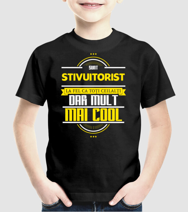 Sunt stivuitorist, la fel ca toți ceilalți, dar mult mai cool model negru pe tricou