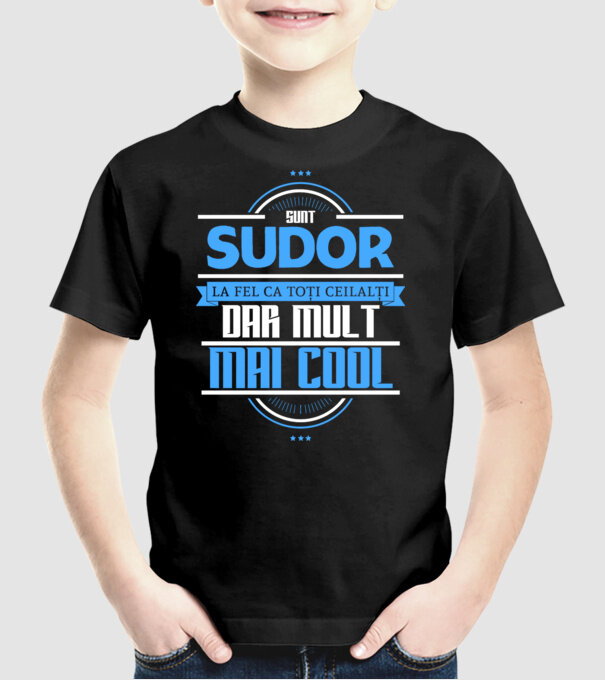 Sunt sudor, la fel ca toți ceilalți, dar mult mai cool model negru pe tricou