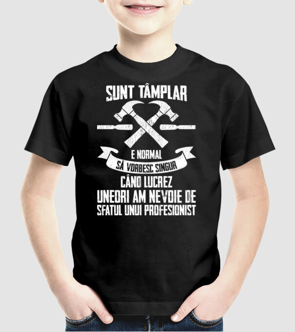 sunt tâmplar, e normal să vorbesc singur, când lucrez, uneori am nevoie de sfatul unui profesionist model negru pe tricou