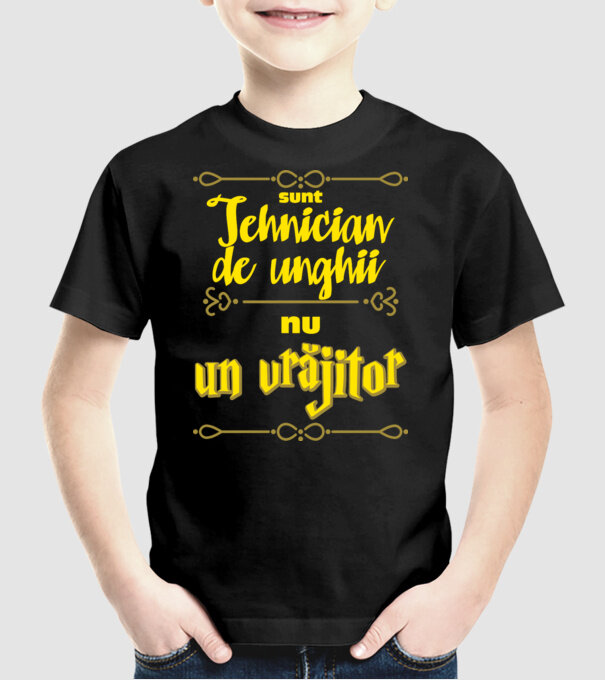 Sunt tehnician de unghii, nu un magician model negru pe tricou