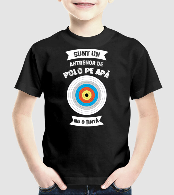 sunt un antrenor de Polo pe apă, nu o țintă model negru pe tricou