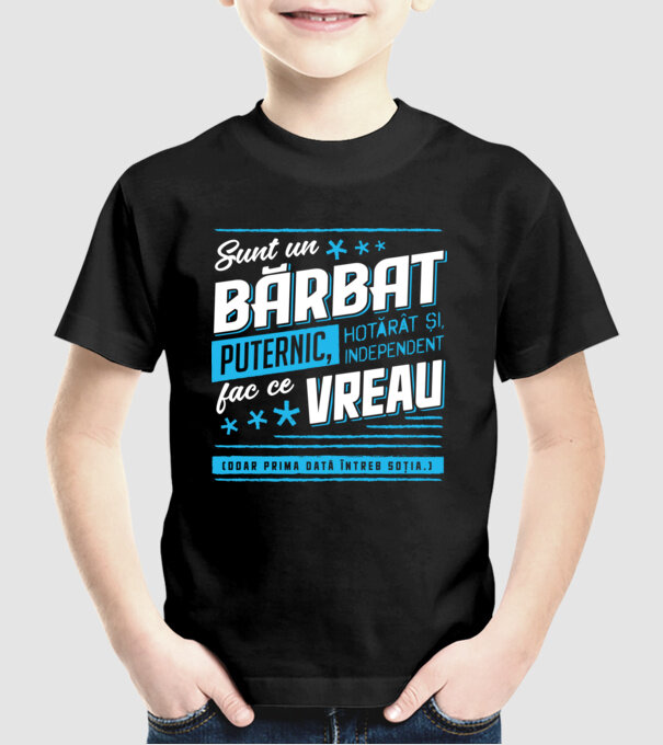 Sunt un bărbat puternic model negru pe tricou