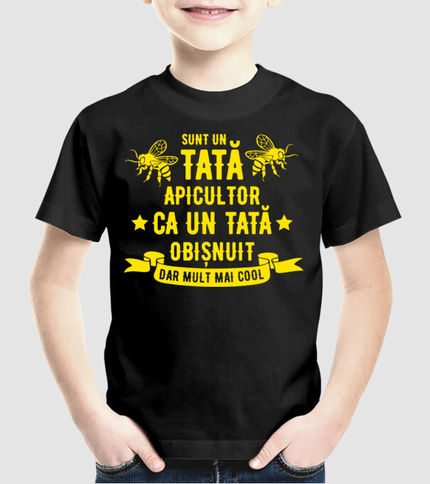 sunt un tată apicultor, ca un tată obișnuit, dar mult mai cool model negru pe tricou