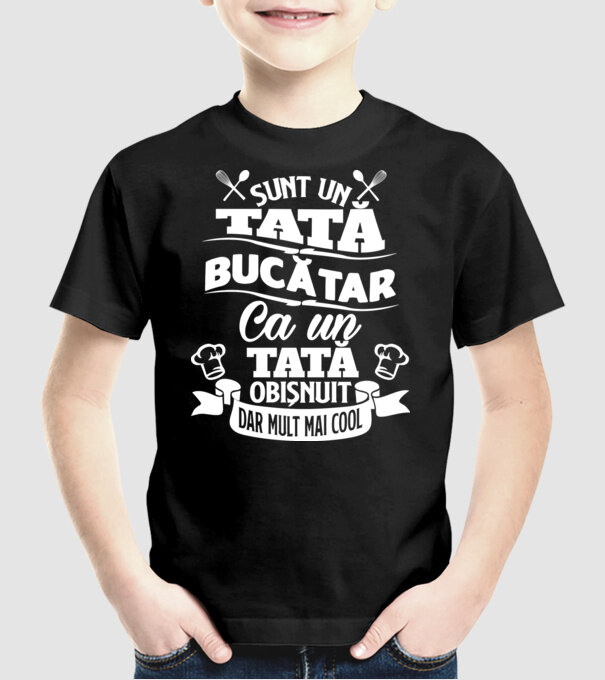 Sunt un tată bucătar model negru pe tricou