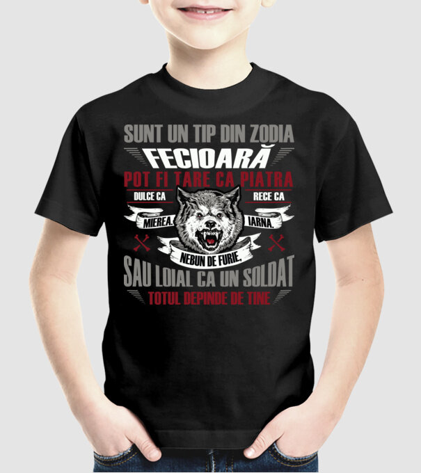 Sunt un tip din zodia Fecioară model negru pe tricou