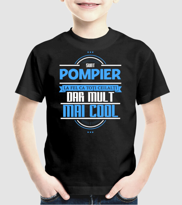 Sunt pompier, la fel ca toți ceilalți, dar mult mai cool model negru pe tricou