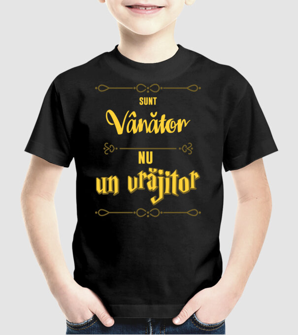 Sunt vânător, nu un magician model negru pe tricou