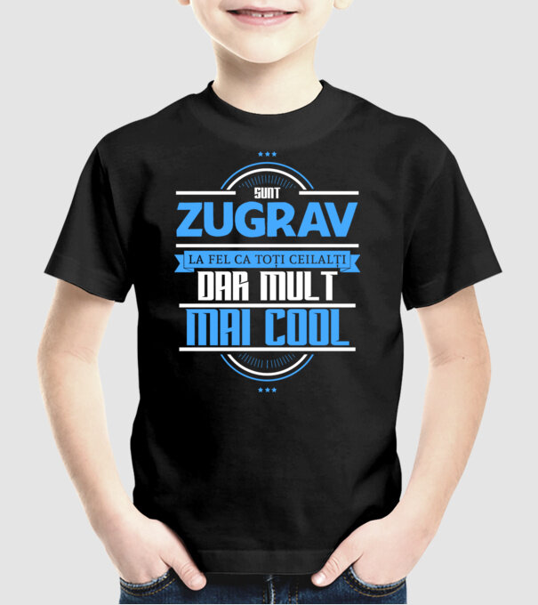 sunt_ZUGRAV model negru pe tricou