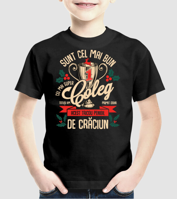 super coleg D1443687 model negru pe tricou