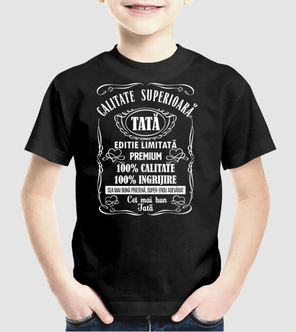 Tată Premium - ediție limitată model negru pe tricou