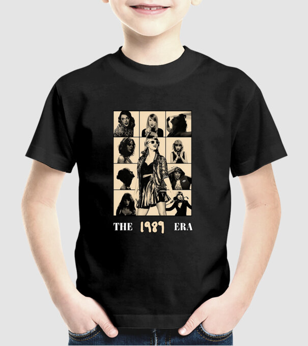 Taylor Swift ERAS peach model negru pe tricou