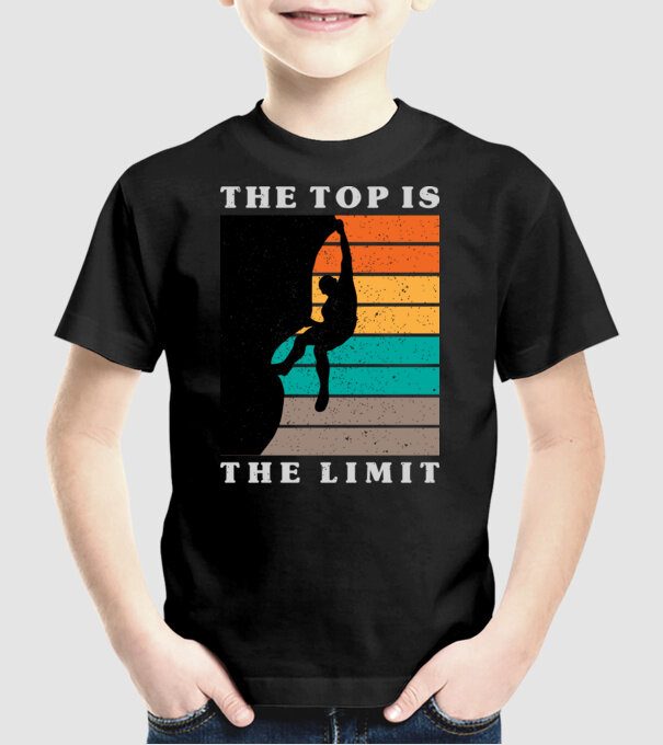 The Top is the limit model negru pe tricou