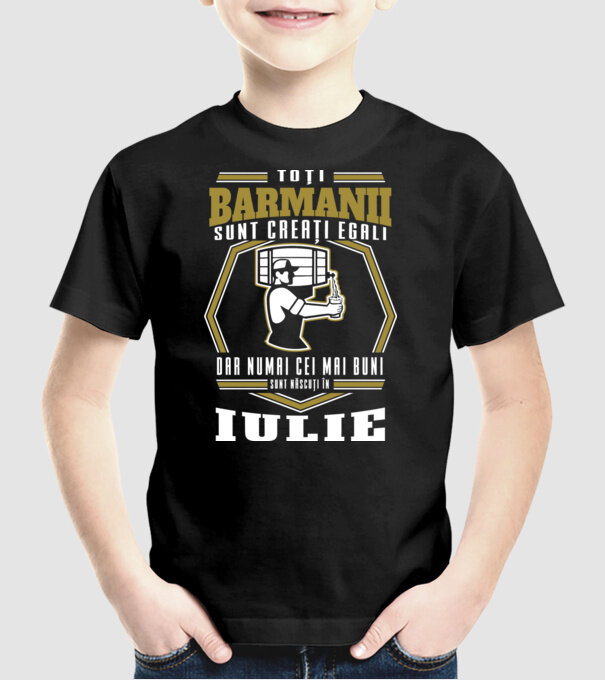 Toți barmanii creați egali iulie model negru pe tricou