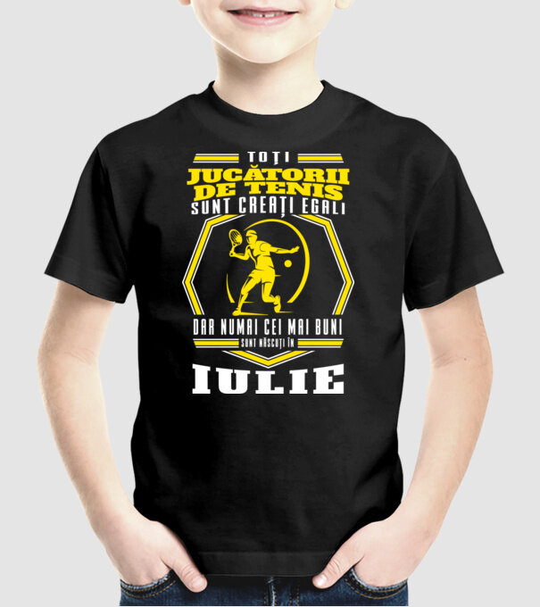 Toți jucătorii de tenis sunt creați egali iulie model negru pe tricou