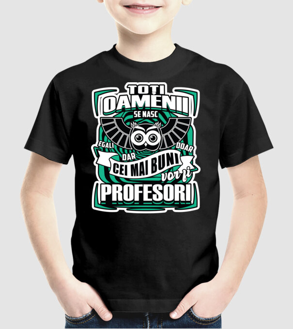 Toți oamenii profesori model negru pe tricou