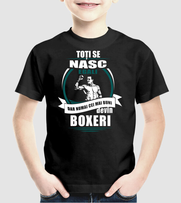 toți se nasc egali, dar numai cei mai buni devin boxeri model negru pe tricou