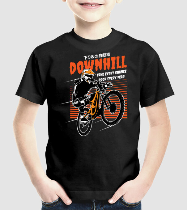 TR Downhill model negru pe tricou