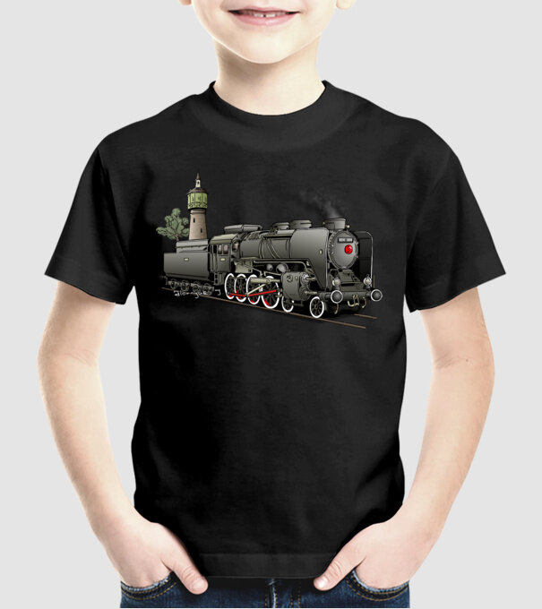 Trenuri model negru pe tricou