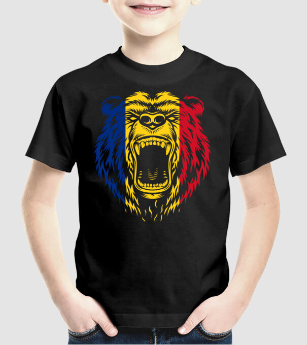 ursul model negru pe tricou