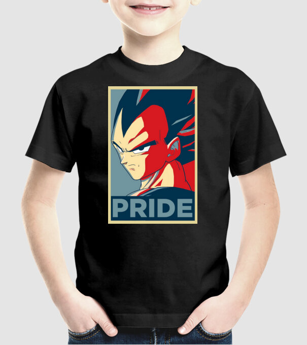 vegeta pride dragonball model negru pe tricou