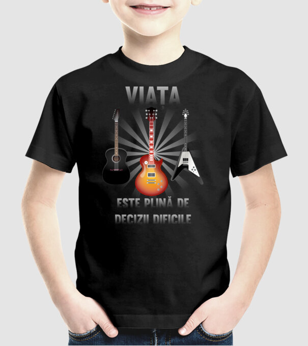 Viața este plină de decizii dificile model negru pe tricou