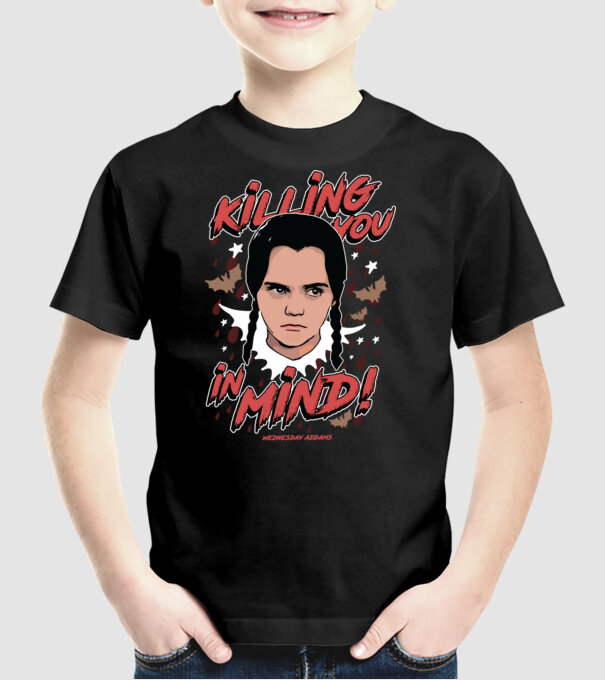 WEDNESDAY Killing You in my mind model negru pe tricou