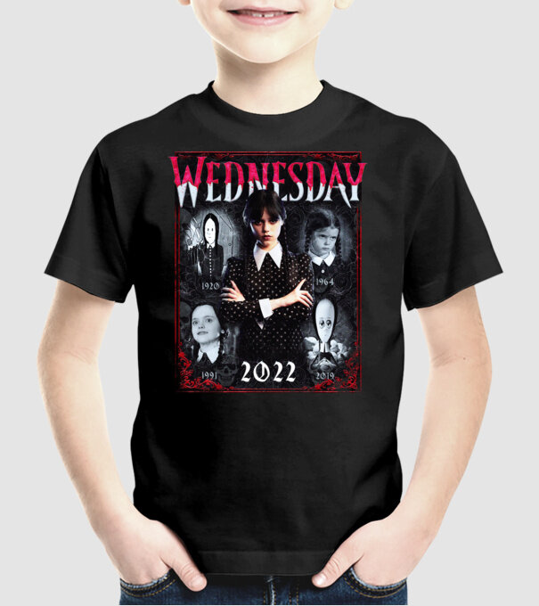 WEDNESDAY multi all time model negru pe tricou