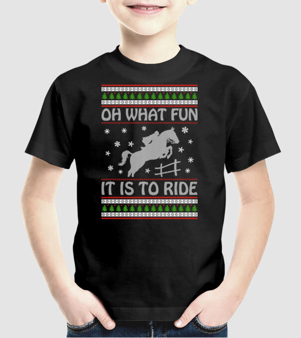 What Fun is to ride - Horse model negru pe tricou