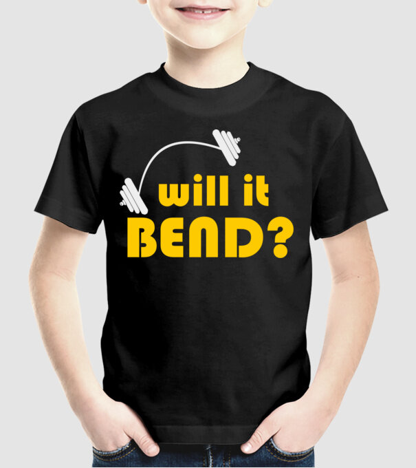 Will it bend model negru pe tricou
