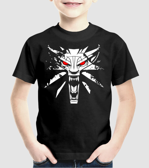 Witcher model negru pe tricou