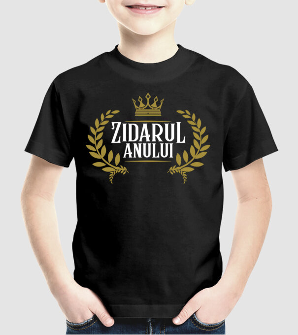 Zidarul anului model negru pe tricou
