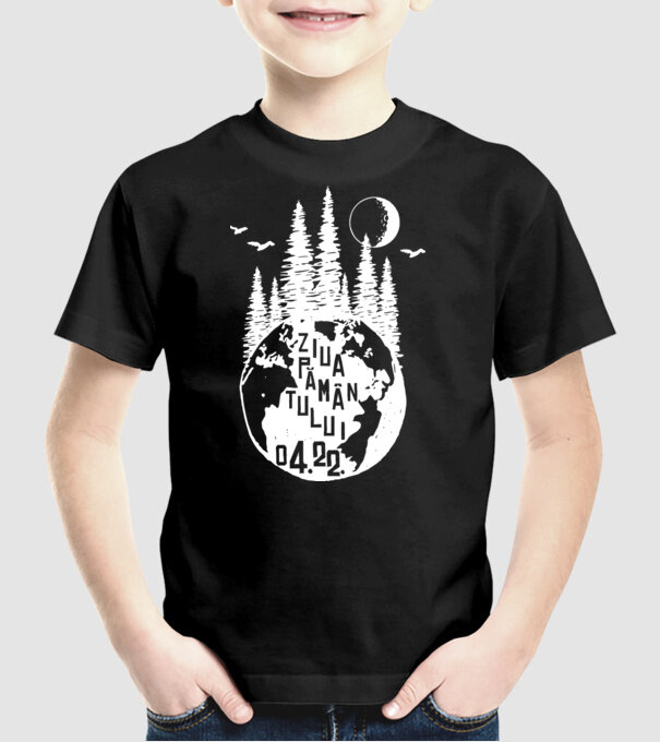Ziua Pământului 22.04. model negru pe tricou
