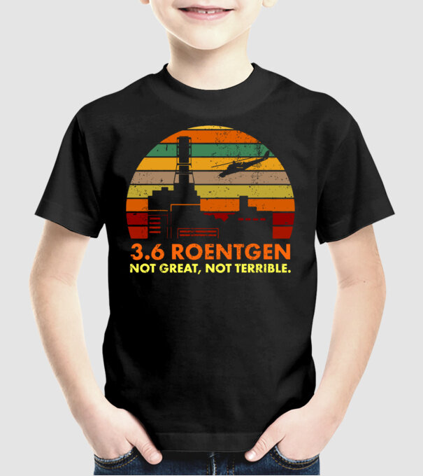 3.6 roentgen model negru pe tricou