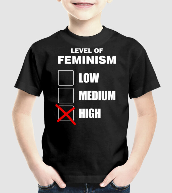 Nivelurile feminismului model negru pe tricou
