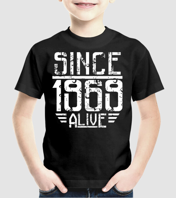 Alive since 1969 model negru pe tricou