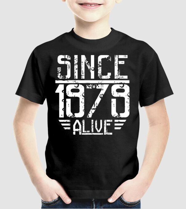Alive since 1979 model negru pe tricou