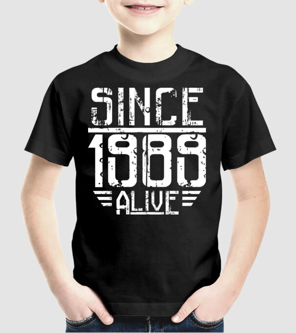 Alive since 1989 model negru pe tricou