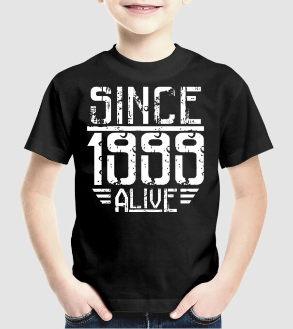 Alive since 1999 model negru pe tricou