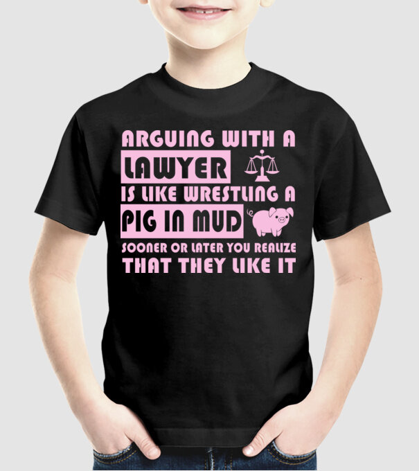 Arguing with a lawyer model negru pe tricou
