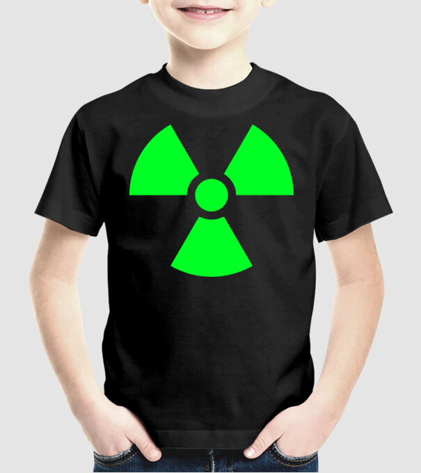 Atom model negru pe tricou