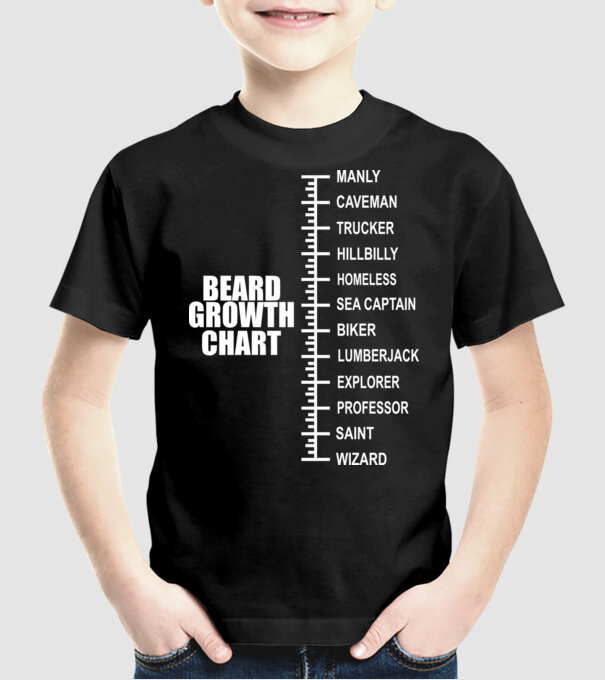 Beard scale model negru pe tricou