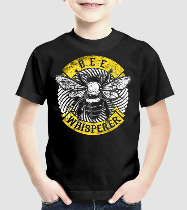 Bee Whisperer model negru pe tricou