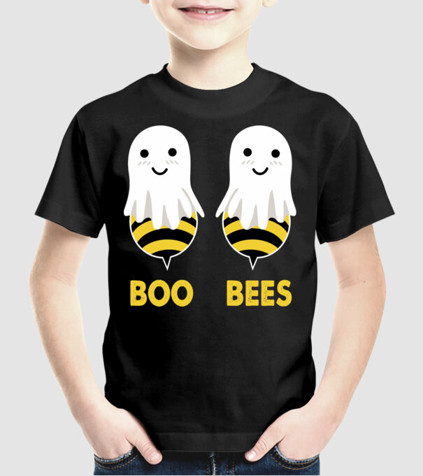 Boo bees model negru pe tricou